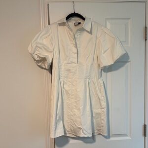 Tuckernuck White Short-Sleeve Button-Up Dress